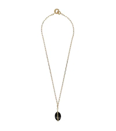 Isabel Marant Black Pendant Necklace In Multi