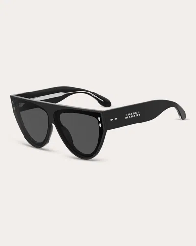 Isabel Marant Women's Black Square Flat-top Sunglasses