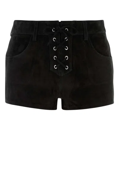Isabel Marant Women Black Suede Delma Shorts