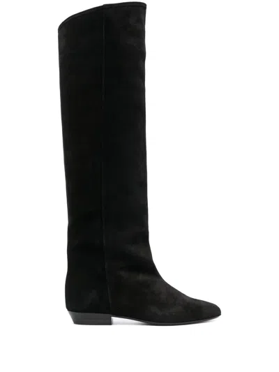 Isabel Marant Women's Black Suede Knee Boots