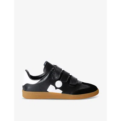 Isabel Marant Beth Leather Sneakers In Black