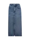 Isabel Marant Women Blue Denim Tilauria Midi Skirt