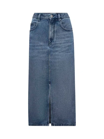 Isabel Marant Women Blue Denim Tilauria Midi Skirt