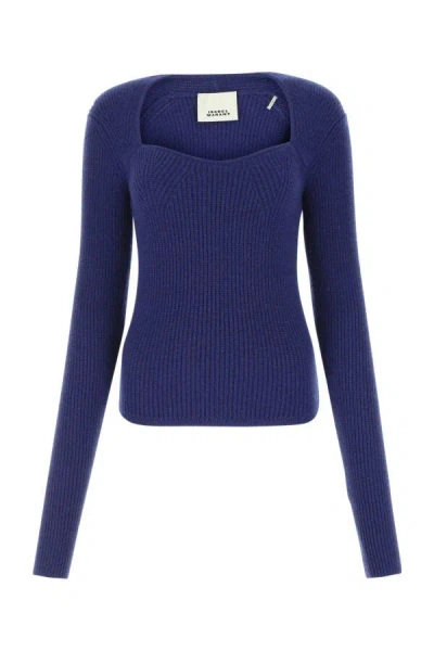 ISABEL MARANT ISABEL MARANT WOMEN BLUE WOOL BLEND BAILEY SWEATER