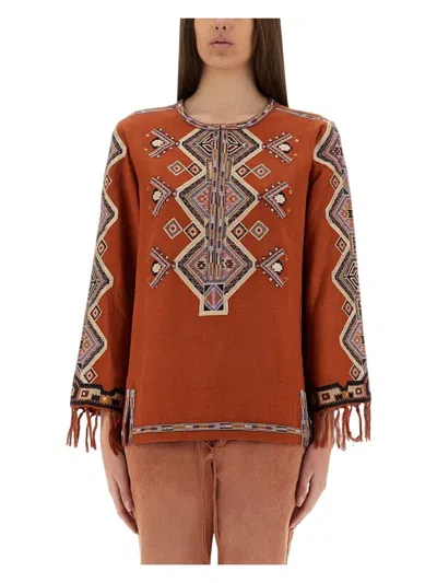 ISABEL MARANT WOMEN'S BLUE ZELDA TOP | SIZE FR 38 | HT0668FA COLOR C2J09111BO
