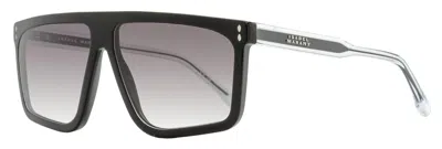 Isabel Marant Women's Bluma Flat-top Sunglasses Im0164/s 8079o Black/clear 61mm In Gray