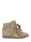 Isabel Marant Bobby Lace-up Wedge Sneakers In Green
