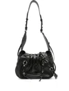 Isabel Marant Bolton Embellished Tasseled Textured-leather Shoulder Bag In Black