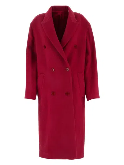 ISABEL MARANT WOMEN'S BORDEAUX WOOL BLEND THEODORE COAT