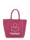 Isabel Marant Bag In Cotton With Logo In Pink