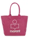 Isabel Marant Bag In Cotton With Logo In Pink
