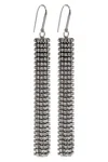 Isabel Marant Dangling Rhinestone Drop Earrings In Silver