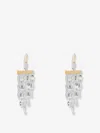 Isabel Marant Logo-engraved Drop Earrings In White