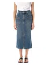 Isabel Marant Women's Britt Denim Midi Skirt In Blue