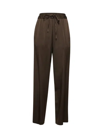 ISABEL MARANT ISABEL MARANT WOMEN BROWN SATIN KENDRY TROUSERS