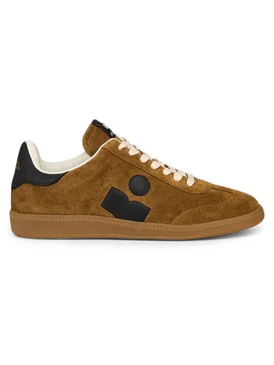 Isabel Marant Bryce Mixed Leather Low-top Sneakers In Brown