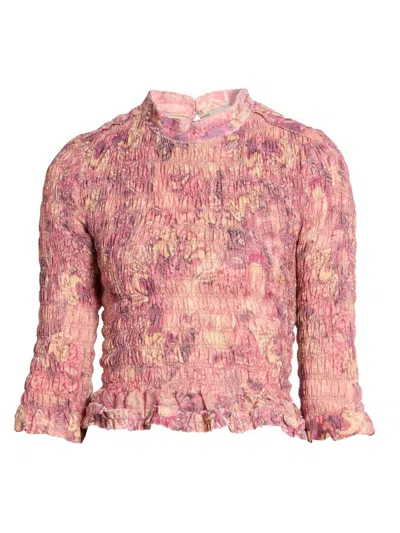 Isabel Marant Women's Carola Floral Silk Blouse In Multi