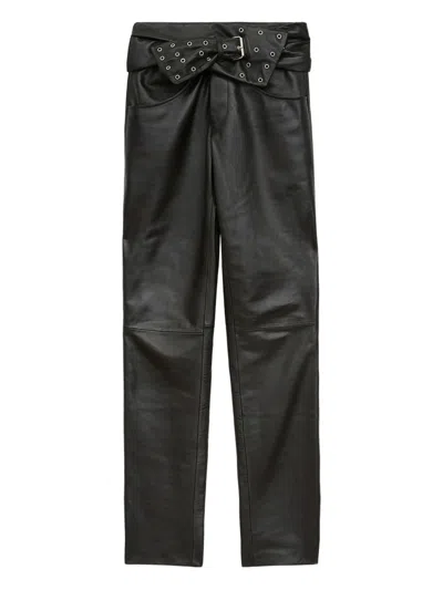 ISABEL MARANT ISABEL MARANT WOMEN CHAZIA LEATHER TROUSERS