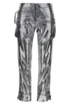Isabel Marant Trousers Featuring Adjustable Straps And Metallic Finish In Silver