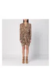 Isabel Marant Cleora Snake Print Mini Dress