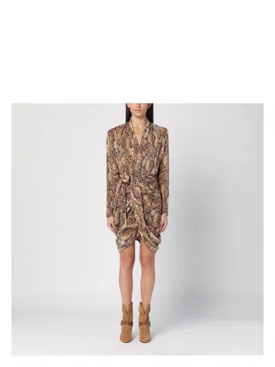ISABEL MARANT WOMEN'S CLEORA SNAKE PRINT DRESS