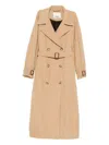 Isabel Marant Elea Double-breasted Flowing Trench Coat In Brown