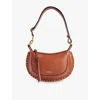 Isabel Marant Womens Cogc Oskan Moon Leather Shoulder Bag In Cognac