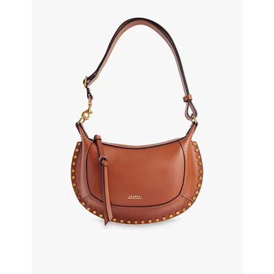 Isabel Marant Womens Cogc Oskan Moon Leather Shoulder Bag In Brown