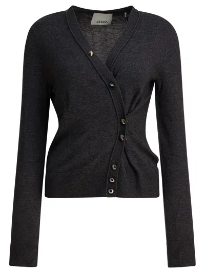 Isabel Marant Carline V-neck Cardigan In Gray