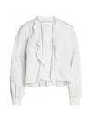 Isabel Marant Cubraly Lace-trimmed Ruffled Pintucked Cotton-poplin Blouse In White