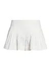 Isabel Marant Cybila Pintucked Cotton Shorts In White
