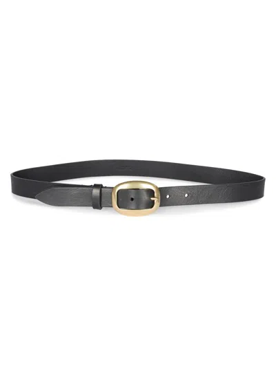 Isabel Marant Women's Dara Textured Leather Belt In Black