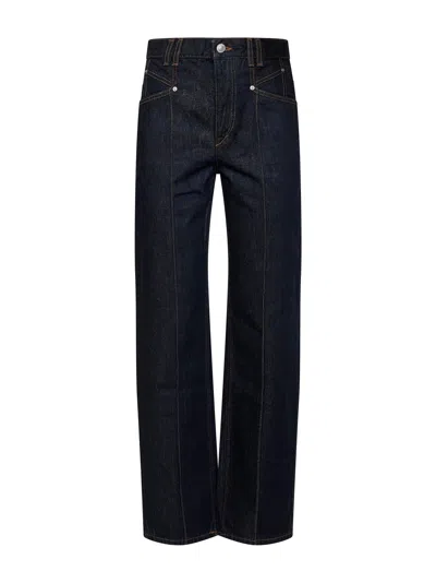 Isabel Marant Women Dark Midnight Blue Cotton Denim Drolane Jeans