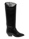 Isabel Marant Women 'denvee' Black Knee-high Boots With Medium Block Heel In Leather Woman In Multi