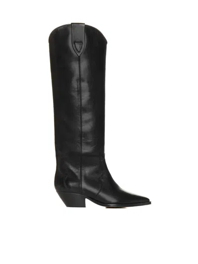 Isabel Marant Women Denvee Western Boots In Calfskin Leather In Multi