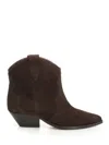 Isabel Marant Dewina  Ankle Boot In Used Suede In Brown