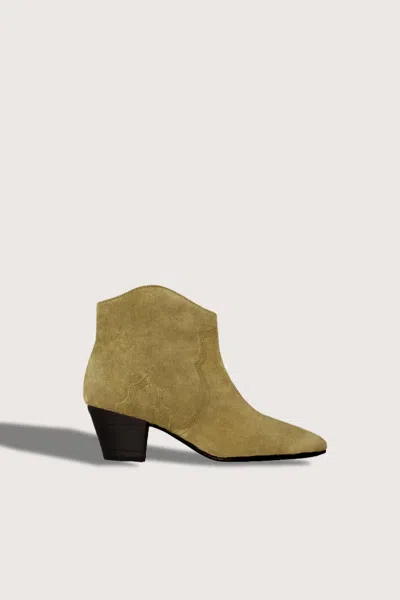 Isabel Marant Women's Dicker Suede Iconic Ankle Boot In Taupe In Brown