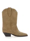 Isabel Marant 'duerto' Beige Western Style Boots In Beige