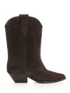 Isabel Marant Duerto Chocolate Cowboy Boots In Suede Women In Brown