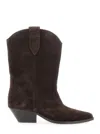Isabel Marant Duerto Chocolate Cowboy Boots In Suede Women In Brown
