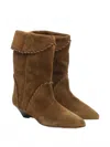 Isabel Marant Women's Edoa Soft Suede Boots In Light Bronze In Brown
