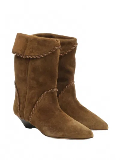 Isabel Marant Women's Edoa Soft Suede Boots In Light Bronze In Brown