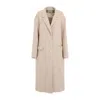 Isabel Marant Beige Wool Overcoat In Nude & Neutrals