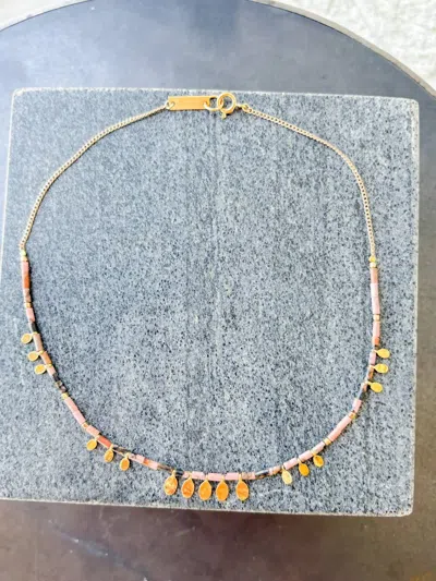 Isabel Marant Women's Elyas Short Necklace In Rosewood In Gold