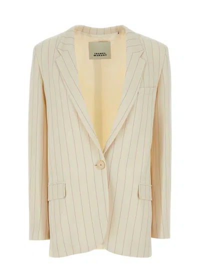 ISABEL MARANT WOMEN'S EMBROIDERED STRETCH CREPE OMELIA BLAZER
