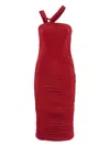 Isabel Marant Ethel One-shoulder Midi Dress With Knot Detailing