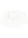 Isabel Marant Fania Puff-sleeve Crop Bustier Top In White
