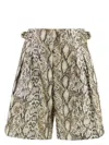 Isabel Marant Felize Printed Bermuda Shorts In Animalier