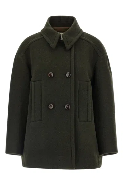 Isabel Marant Fiby Coat In Green