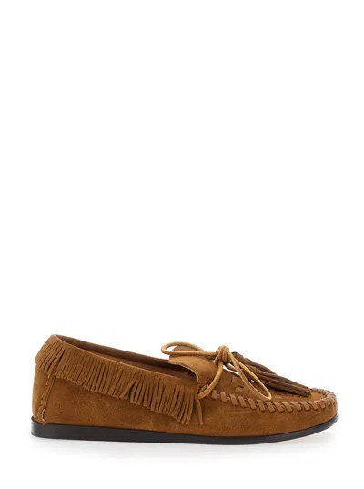 Isabel Marant Women Camel Suede Fitza Loafers In Brown